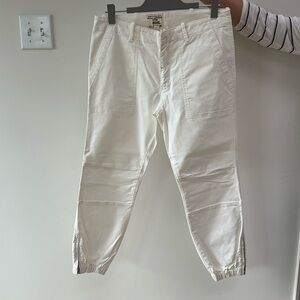 Nili Lotan Ivory Cropped Military Pant Size 8